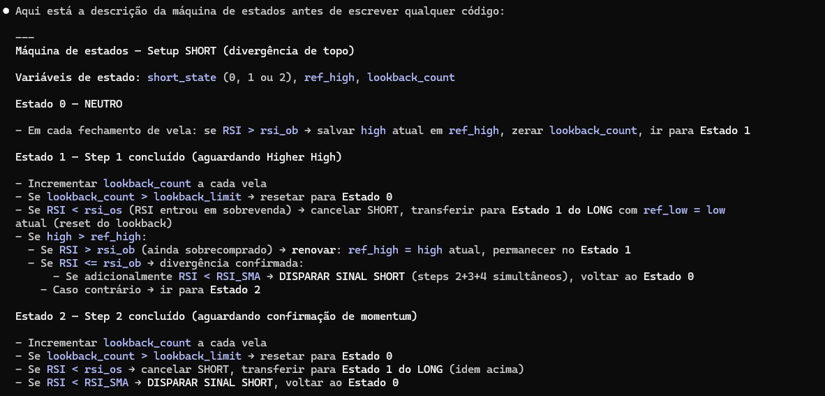 claude code output máquina de estados pine script sem programar
