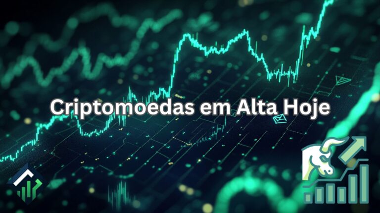 Criptomoedas em alta hoje - grafico verde ascendente sobre fundo escuro