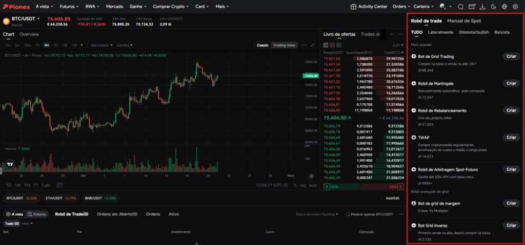 pionex bot de trading cripto gratis interfaz