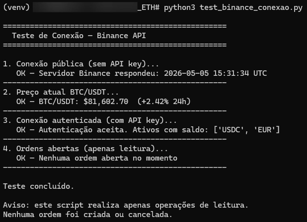 teste conexao API binance python hetzner console