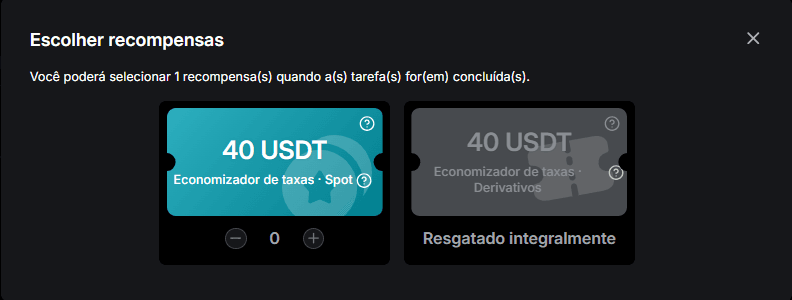 Bybit recompensa tarefa 4 40 USDT economizador spot