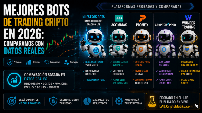 bots de trading cripto comparativa 2026