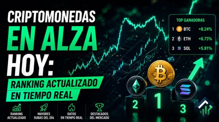 Criptomonedas en Alza Hoy: Ranking Actualizado en Tiempo Real 2026